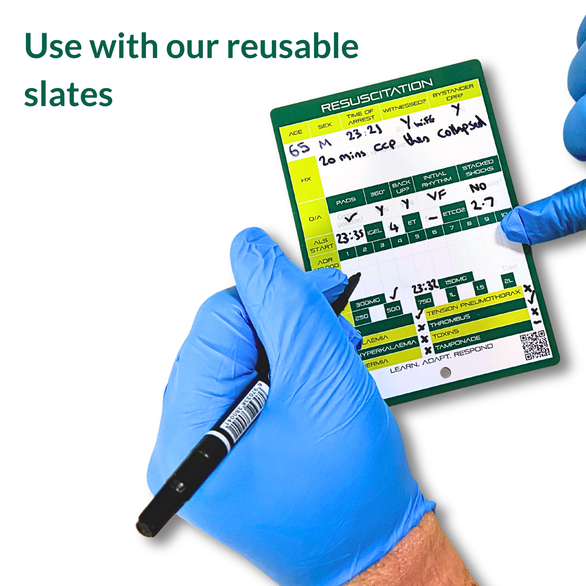 Wipe-Clean Dual-Tip Marker Pen