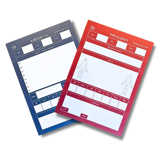 Paramedic Gift Set of 2 Handover Notepads | Trauma ATMIST & Medical SBAR Patient Report Pads | A6 Pocket Notebooks Student Paramedic EMT