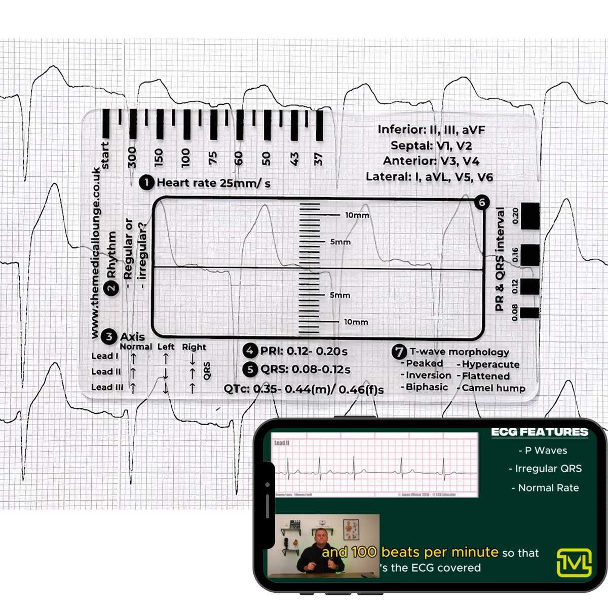 ECG Fundamentals Course + ECG Ruler