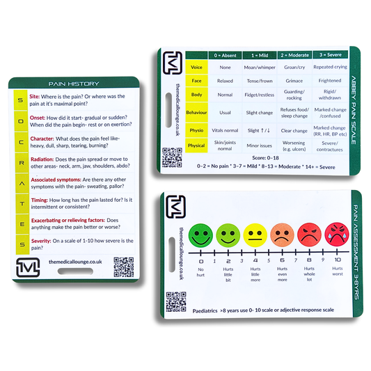 Pain Assessment Card Bundle – 3 Cards