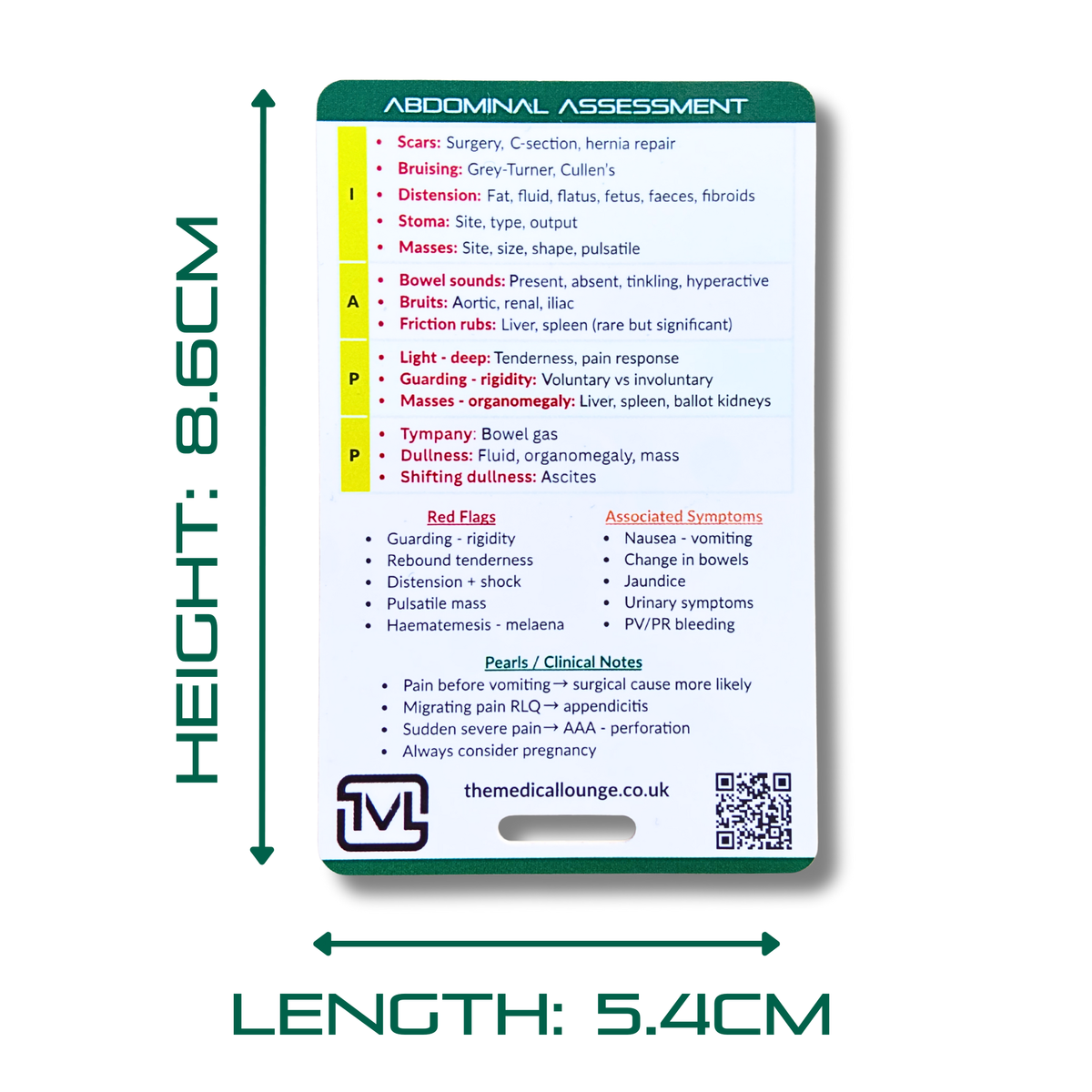 Abdominal Assessment Reference Card