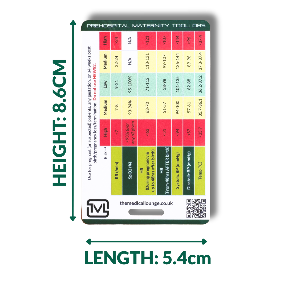 Prehospital Maternity Tool Reference Card – 2-Card Set