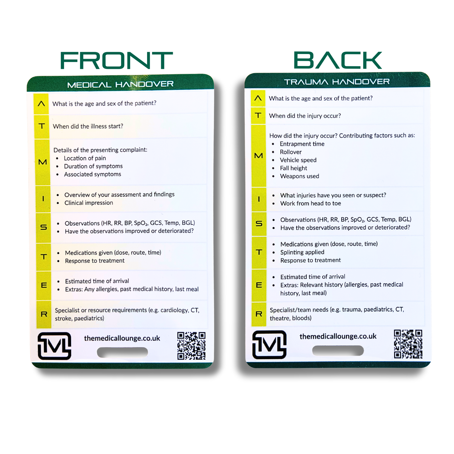 Streamlined Patient Assessment Bundle – 3 Cards