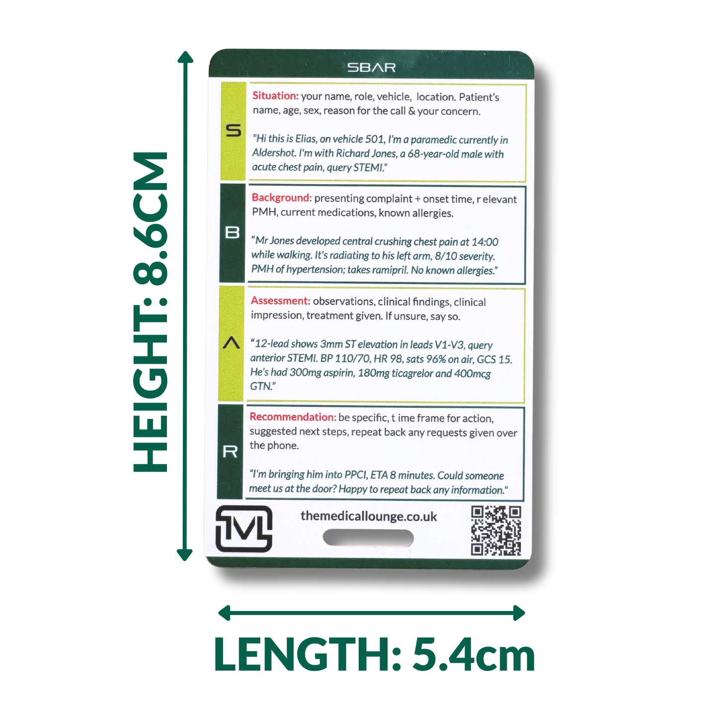 SBAR & SAMPLE Reference Card