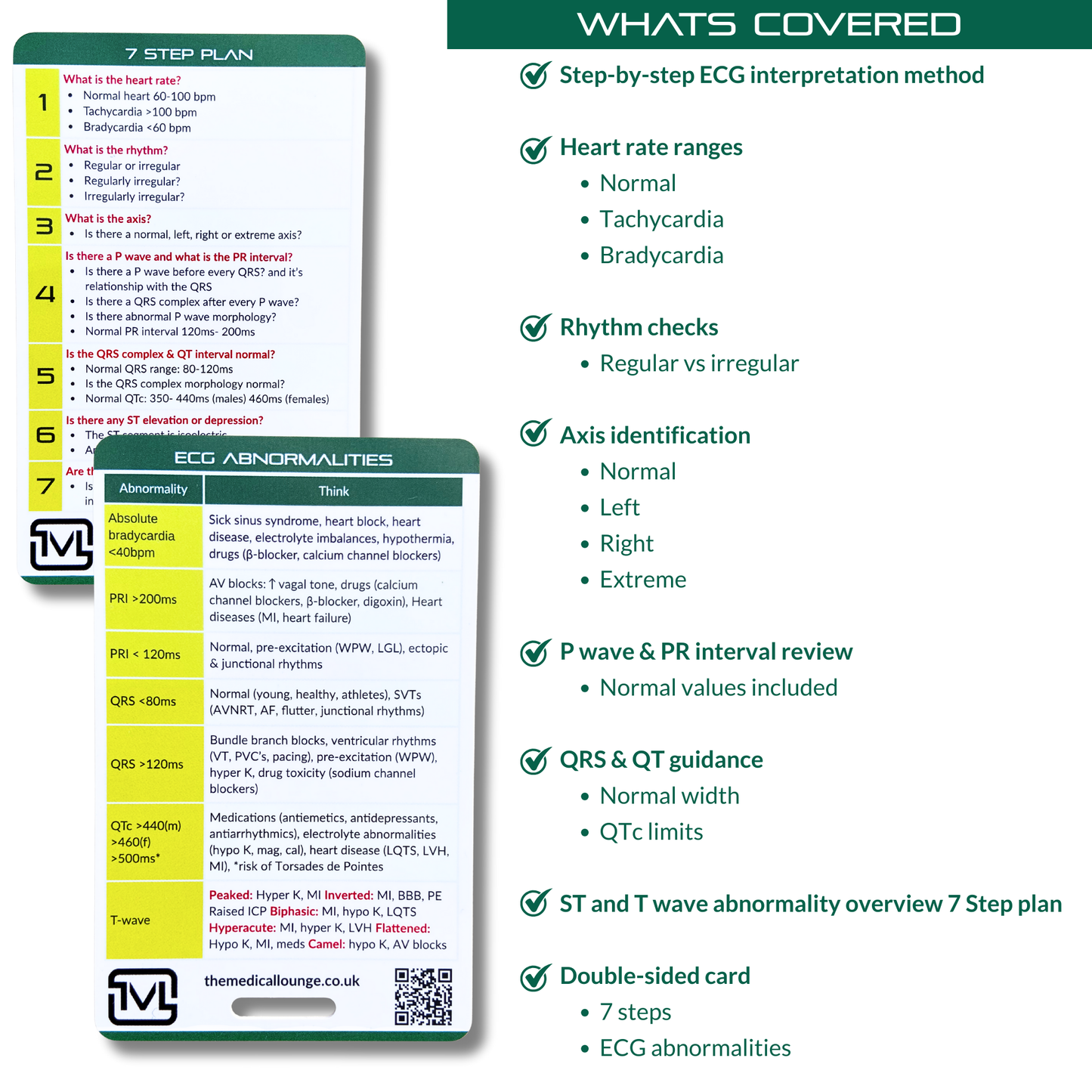 ECG Interpretation Card – 7-Step Method