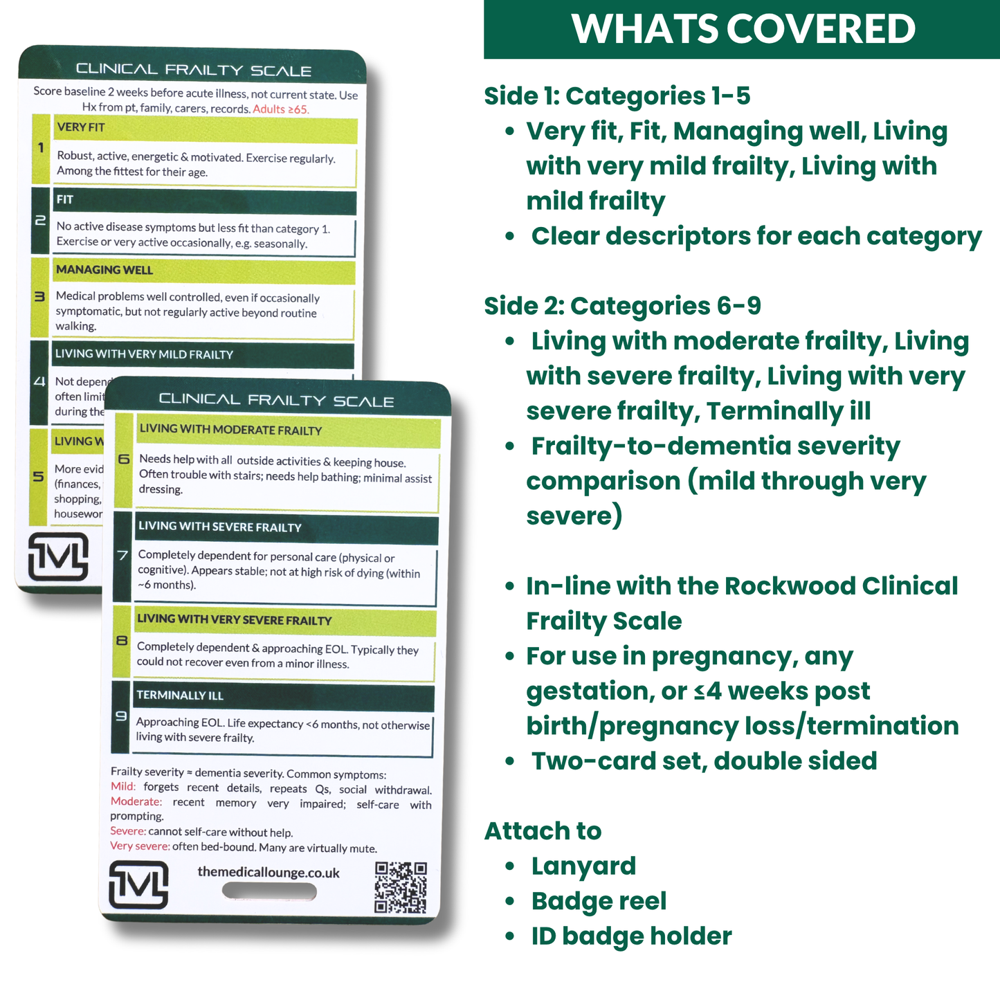 Clinical Frailty Scale (CFS) Reference Card
