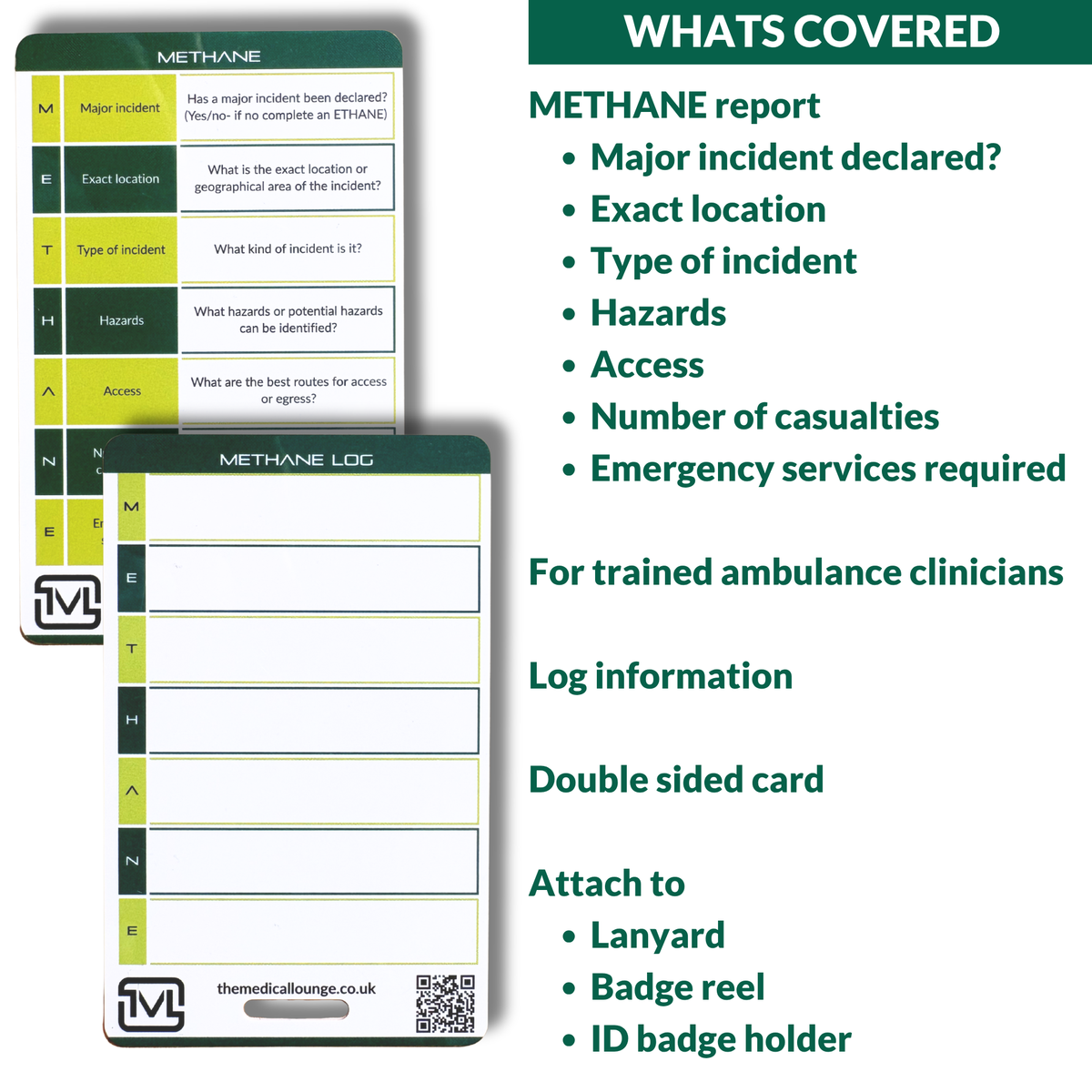METHANE Report Reference Card – Major Incident