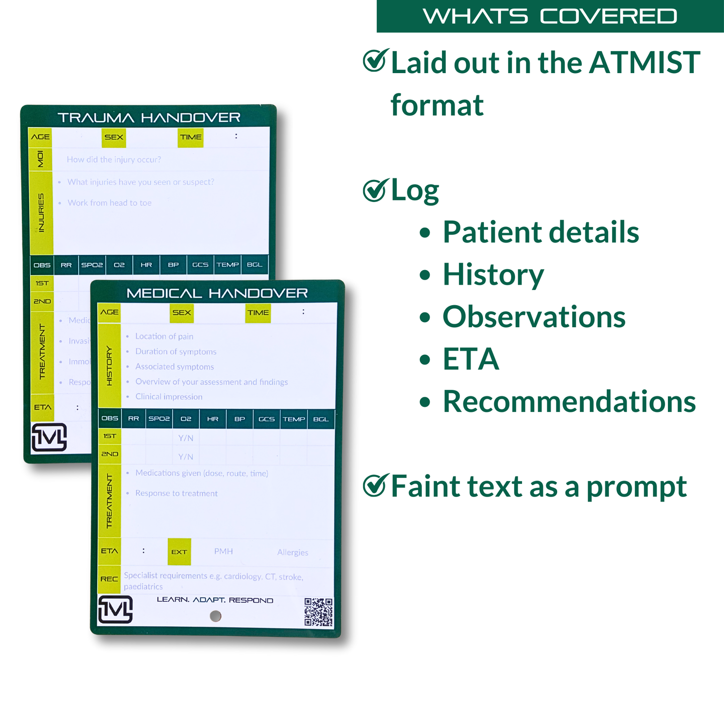 A6 ATMIST Handover Slate – Reusable Dry-Wipe