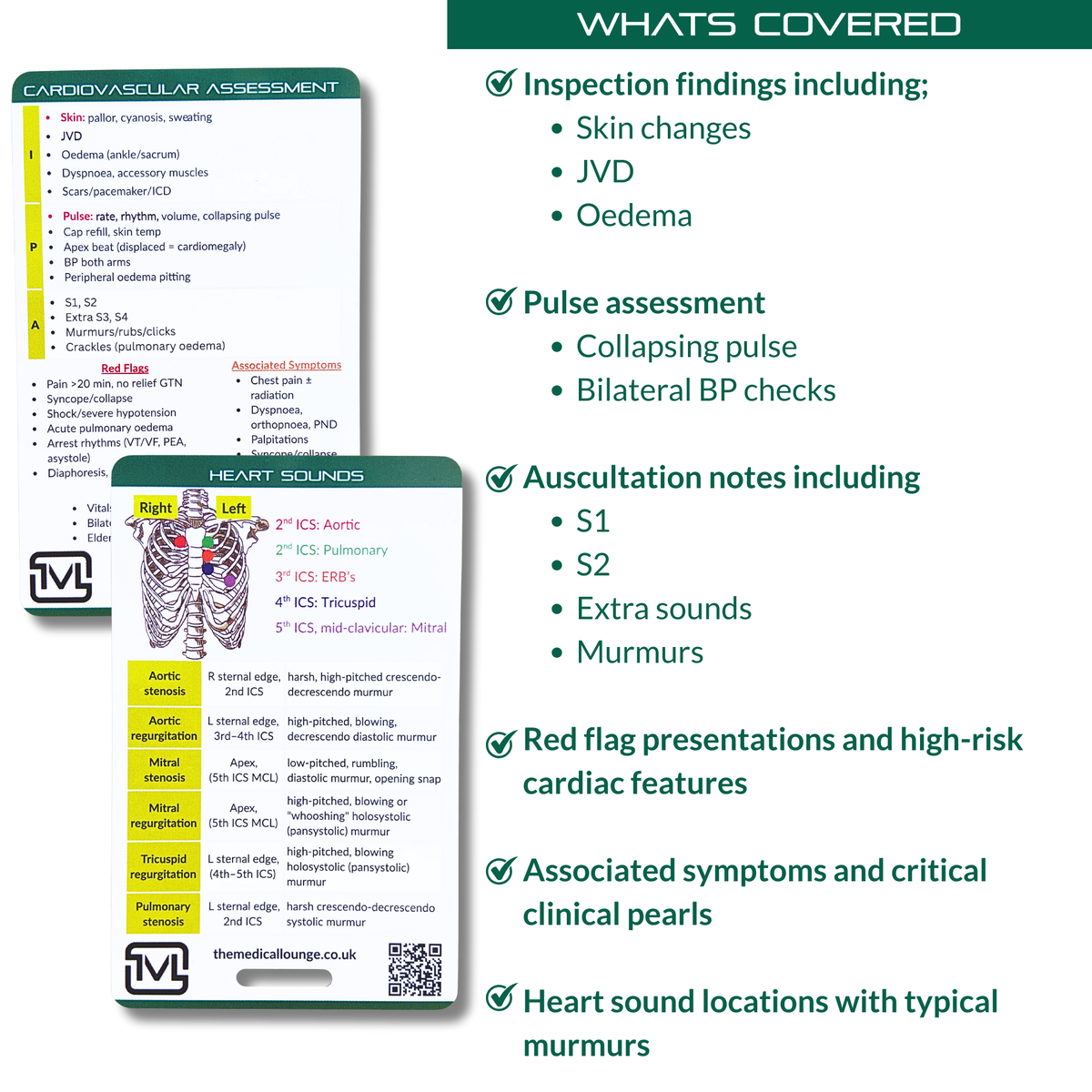 Cardiovascular Assessment Reference Card