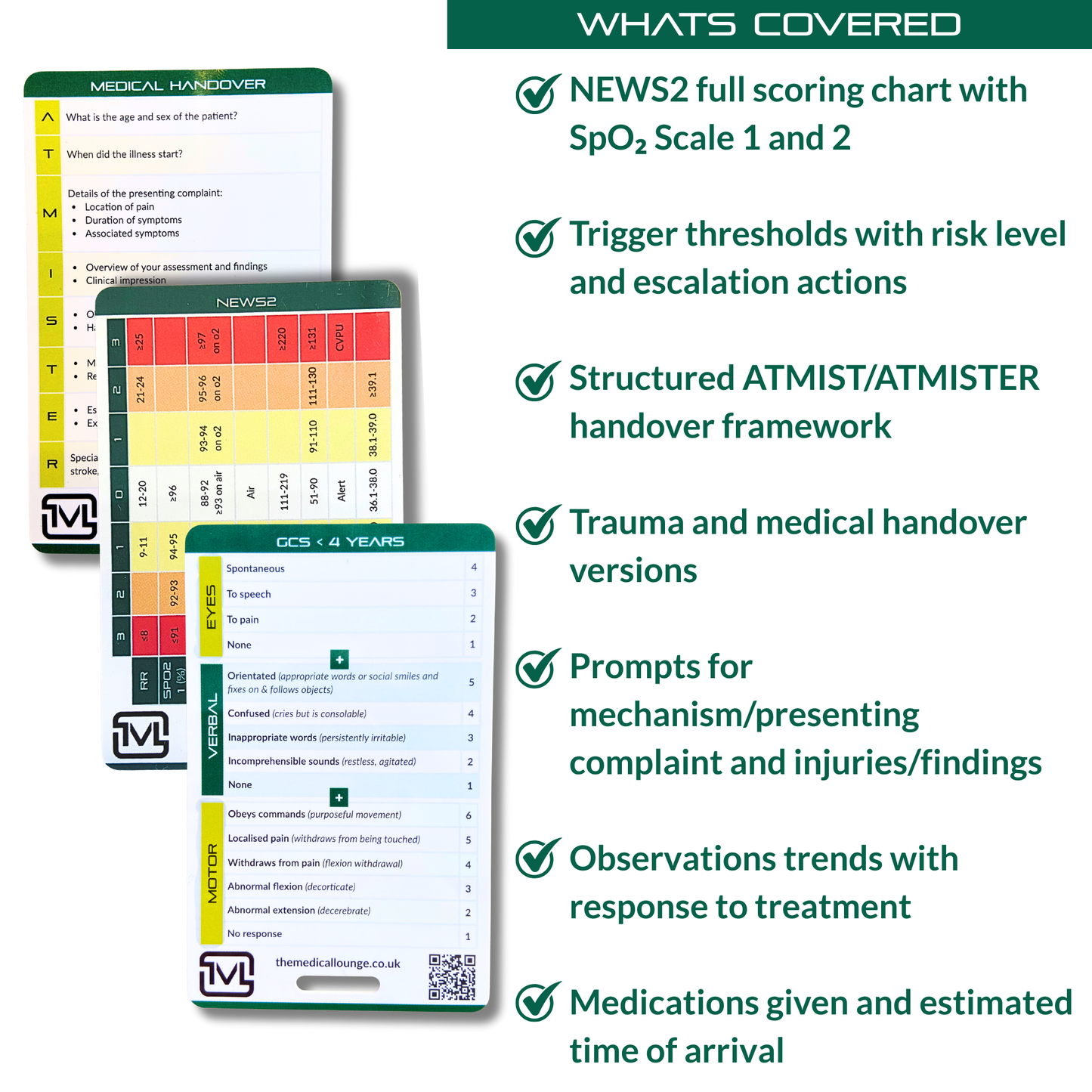 Streamlined Patient Assessment Bundle – 3 Cards