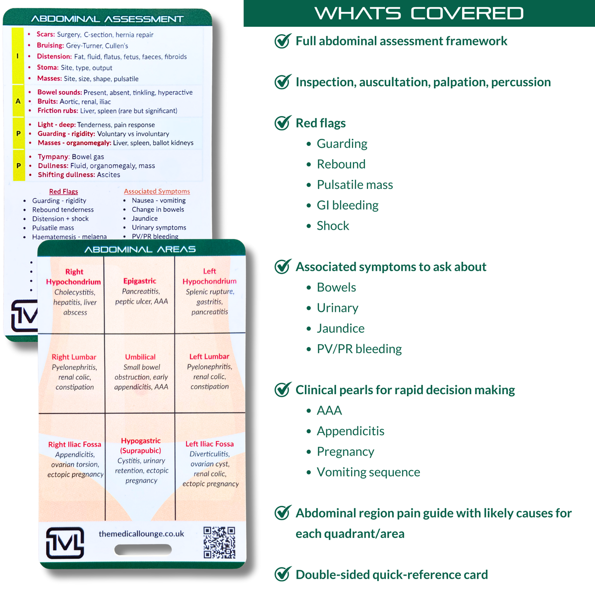 Abdominal Assessment Reference Card